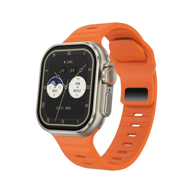 iW9 Ultra 2.04 inch Screen Smart Call Watch, BT Call / Heart Rate / Blood Pressure / Blood Oxygen(Orange Gold) - Smart Wristbands by PMC TechLife | Online Shopping South Africa | PMC TechLife