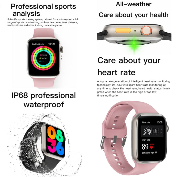 Q9 Smart Bracelet, 2.01 inch Waterproof Smart Watch, BT Call / Heart Rate / Blood Pressure / Blood Oxygen(Pink Gold) - free shipping - PMC TechLife - Order now!