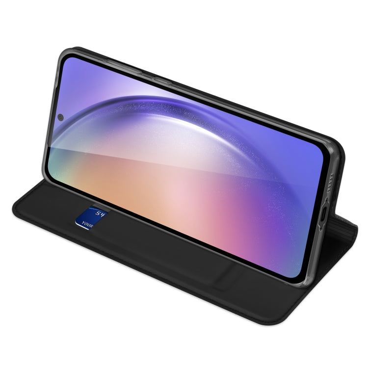For Samsung Galaxy A55 5G DUX DUCIS Skin Pro Series Flip Leather Phone Case(Black) - Galaxy Phone Cases by DUX DUCIS | Online Shopping South Africa | PMC TechLife | Buy Now Pay Later Mobicred