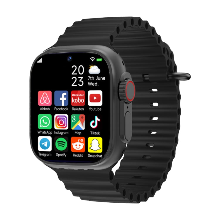 GS37 1.95 inch Screen Smart Phone Watch, 1GB+16GB, Android 9.0, Spreadtrum SL8541E, Network: 4G, Single Nano SIM, Front & Rear Camera(Black) - Smart Watches by PMC TechLife | Online Shopping South Africa | PMC TechLife | Buy Now Pay Later Mobicred