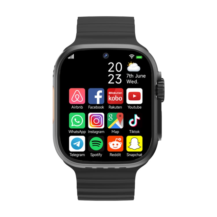 GS37 1.95 inch Screen Smart Phone Watch, 1GB+16GB, Android 9.0, Spreadtrum SL8541E, Network: 4G, Single Nano SIM, Front & Rear Camera(Black) - Smart Watches by PMC TechLife | Online Shopping South Africa | PMC TechLife | Buy Now Pay Later Mobicred