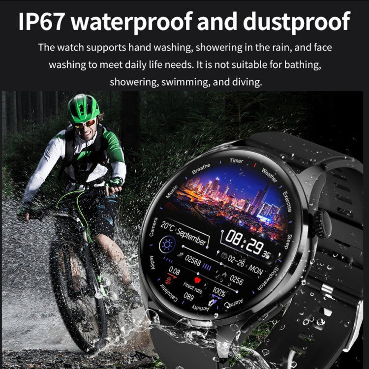 TM05 Pro Smart Bracelet, 1.46 inch Leather Band IP67 Waterproof Smart Watch, Bluetooth Call / Heart Rate / Blood Pressure / Blood Oxygen(Black) - Smart Watches by PMC TechLife | Online Shopping South Africa | PMC TechLife | Buy Now Pay Later Mobicred