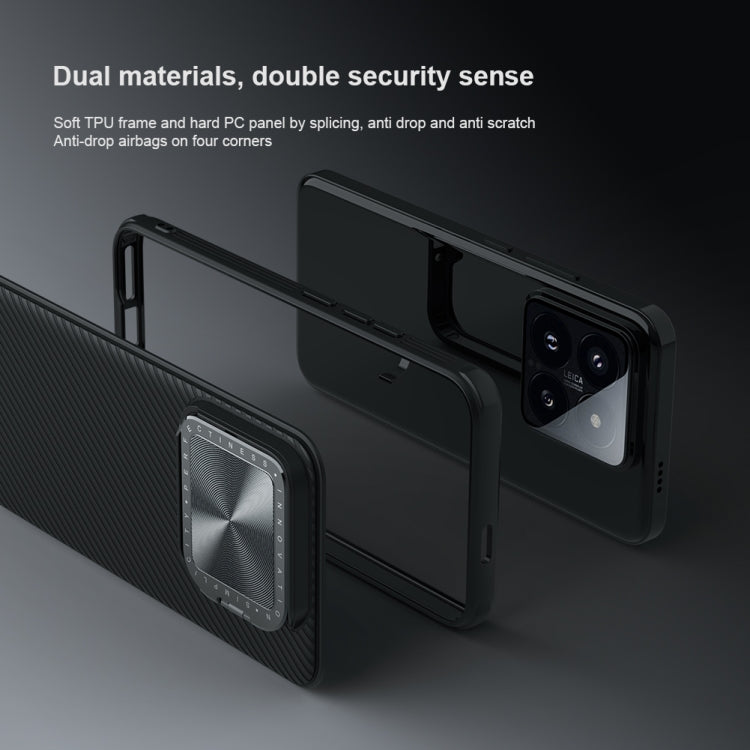 For Xiaomi 14 Pro NILLKIN Black Mirror Prop CD Texture Mirror MagSafe Magnetic Phone Case(Blue) - 14 Pro Cases by NILLKIN | Online Shopping South Africa | PMC TechLife | Buy Now Pay Later Mobicred