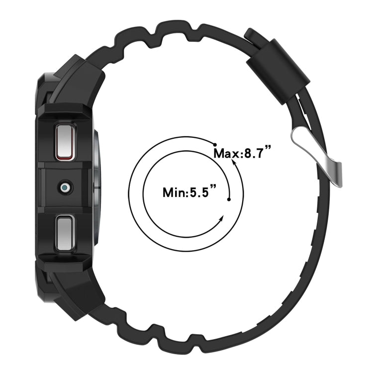 For Samsung Galaxy Watch 6 40mm Armor Silicone Watch Band + Watch Case Set(Black) - Watch Bands by PMC TechLife | Online Shopping South Africa | PMC TechLife | Buy Now Pay Later Mobicred