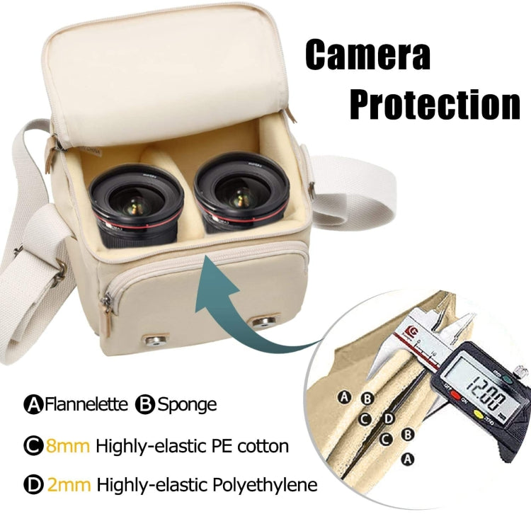 Cwatcun N1 Retro Multifunctional Canvas Waterproof Digital Camera Photography Bag, Size:29 x 14.5 x 22cm Coffee - free shipping - PMC TechLife - Order now!