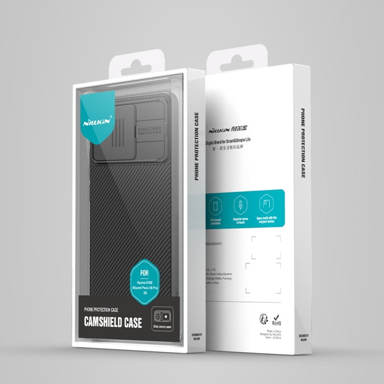 For Xiaomi Redmi K70E / Poco X6 Pro 5G NILLKIN Black Mirror Series Camshield PC Phone Case(Black) - K70E Cases by NILLKIN | Online Shopping South Africa | PMC Jewellery