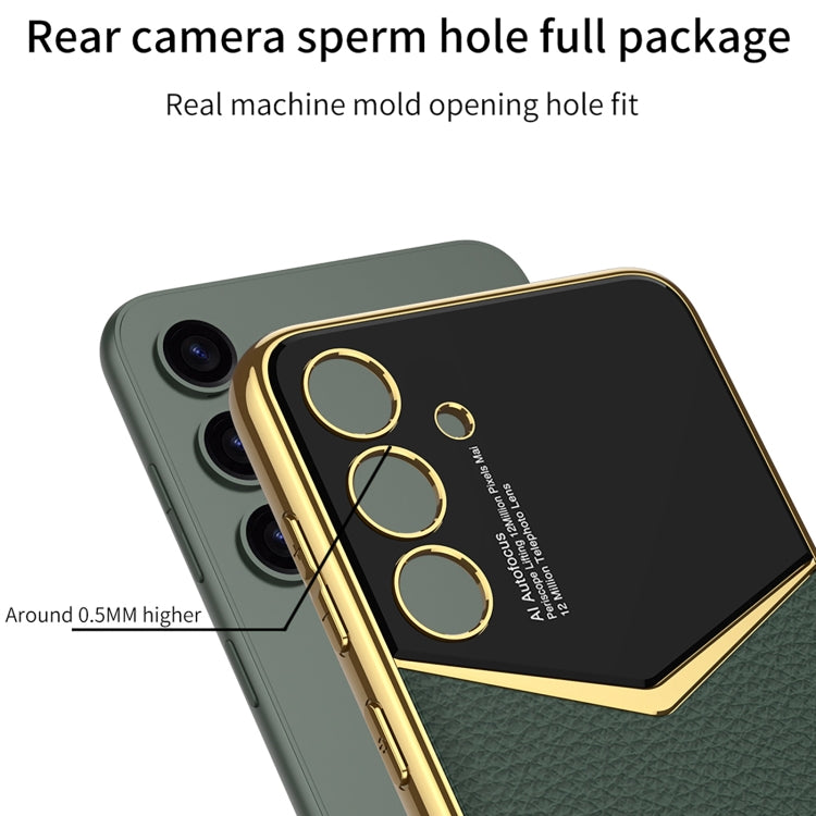 For Samsung Galaxy S24 5G GKK Plating Soft TPU + Leather Full Coverage Phone Case without Pen(Purple) - Galaxy S24 5G Cases by GKK | Online Shopping South Africa | PMC TechLife | Buy Now Pay Later Mobicred