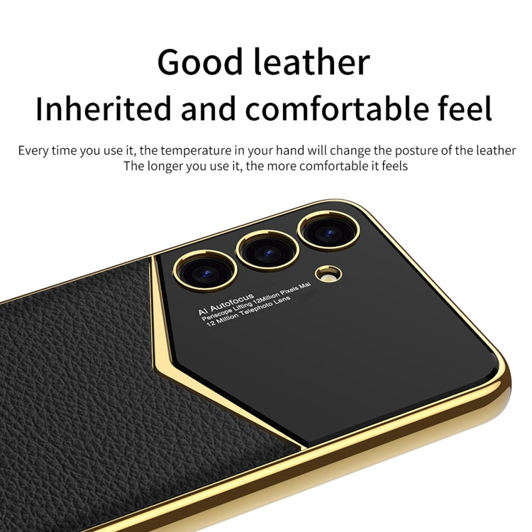 For Samsung Galaxy S24+ 5G GKK Plating Soft TPU + Leather Full Coverage Phone Case without Pen(Carbon Fibre) - Galaxy S24+ 5G Cases by GKK | Online Shopping South Africa | PMC TechLife | Buy Now Pay Later Mobicred