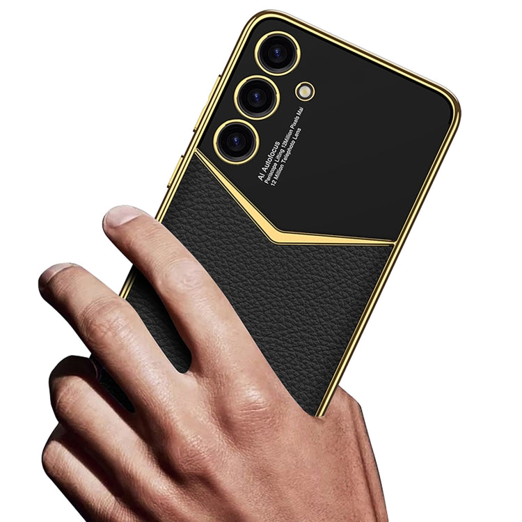 For Samsung Galaxy S24+ 5G GKK Plating Soft TPU + Leather Full Coverage Phone Case without Pen(Carbon Fibre) - Galaxy S24+ 5G Cases by GKK | Online Shopping South Africa | PMC TechLife | Buy Now Pay Later Mobicred