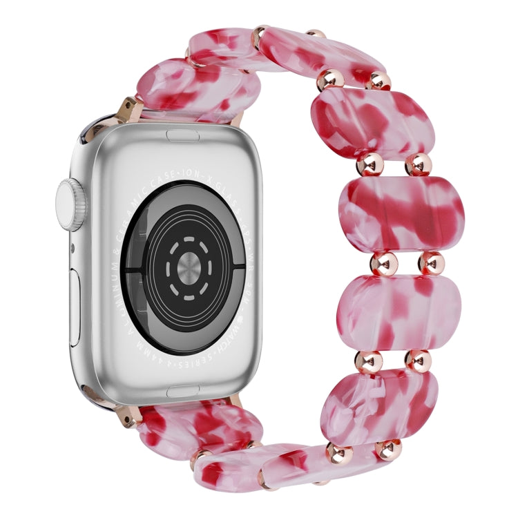 For Apple Watch SE 2022 40mm Stretch Resin Watch Band(Peach Red) - free shipping - PMC TechLife - Order now!