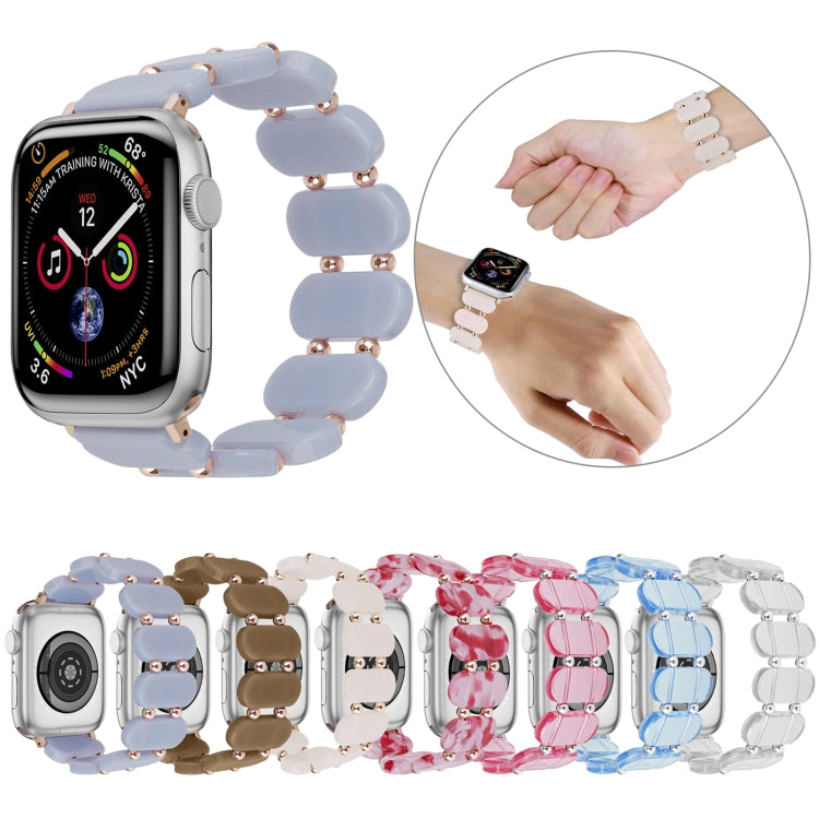 For Apple Watch SE 40mm Stretch Resin Watch Band(Cold Brown) - free shipping - PMC TechLife - Order now!