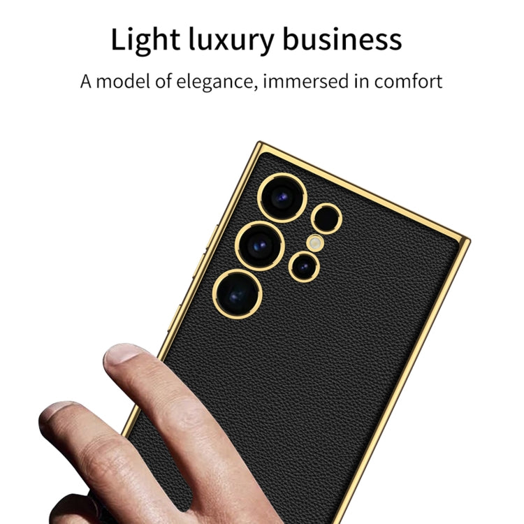 For Samsung Galaxy S24 Ultra 5G GKK Plating TPU + Leather Full Coverage Phone Case(Pink) - Galaxy S24 Ultra 5G Cases by GKK | Online Shopping South Africa | PMC TechLife | Buy Now Pay Later Mobicred
