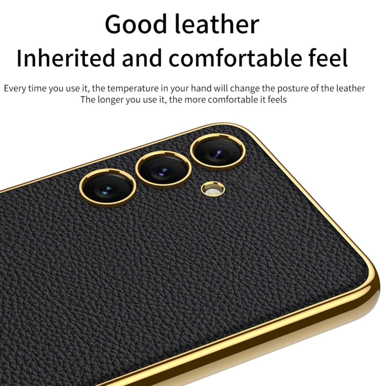 For Samsung Galaxy S24 5G GKK Plating TPU + Leather Full Coverage Phone Case(Carbon Fiber) - free shipping - PMC TechLife - Order now!