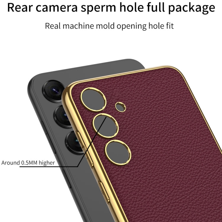 For Samsung Galaxy S24+ 5G GKK Plating TPU + Leather Full Coverage Phone Case(Carbon Fiber) - free shipping - PMC TechLife - Order now!