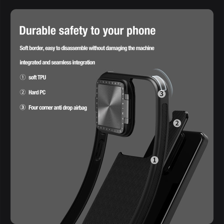 For Xiaomi 14 Pro NILLKIN Textured Prop Lens Protection Holder Nylon Phone Case(Black) - 14 Pro Cases by NILLKIN | Online Shopping South Africa | PMC TechLife | Buy Now Pay Later Mobicred