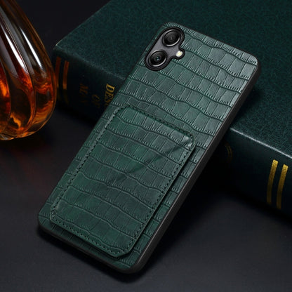 For Samsung Galaxy S24+ 5G Denior Imitation Crocodile Leather Back Phone Case with Holder(Green) - Galaxy S24+ 5G Cases by Denior | Online Shopping South Africa | PMC Jewellery