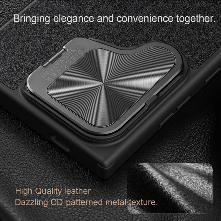 For Samsung Galaxy S24 Ultra 5G NILLKIN Qin Prop Series Flip Camera Cover Design Leather Phone Case(Black) - Galaxy S24 Ultra 5G Cases by NILLKIN | Online Shopping South Africa | PMC TechLife | Buy Now Pay Later Mobicred