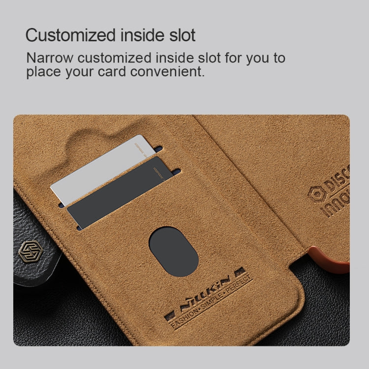 For Samsung Galaxy S24 Ultra 5G NILLKIN Qin Prop Series Flip Camera Cover Design Leather Phone Case(Black) - Galaxy S24 Ultra 5G Cases by NILLKIN | Online Shopping South Africa | PMC TechLife | Buy Now Pay Later Mobicred