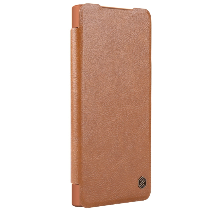 For Samsung Galaxy S24+ 5G NILLKIN Qin Prop Series Flip Camera Cover Design Leather Phone Case(Brown) - Galaxy S24+ 5G Cases by NILLKIN | Online Shopping South Africa | PMC TechLife | Buy Now Pay Later Mobicred