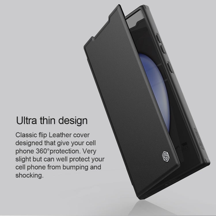 For Samsung Galaxy S24+ 5G NILLKIN Qin Prop Series Flip Camera Cover Design Leather Phone Case(Brown) - Galaxy S24+ 5G Cases by NILLKIN | Online Shopping South Africa | PMC TechLife | Buy Now Pay Later Mobicred