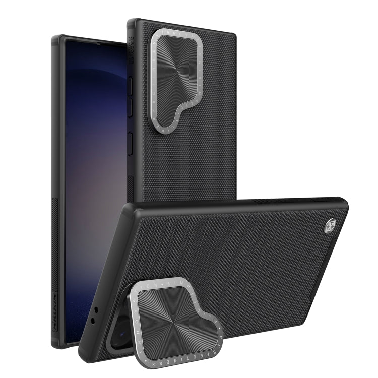 For Samsung Galaxy S24 Ultra 5G NILLKIN Textured Prop Camera Cover Holder Design Nylon Phone Case(Black) - free shipping - PMC TechLife - Order now!