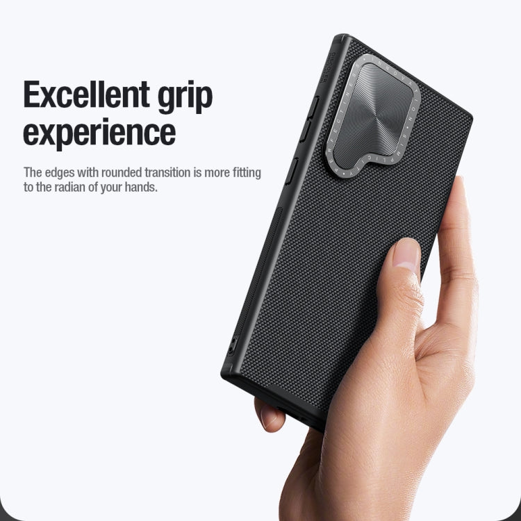 For Samsung Galaxy S24 Ultra 5G NILLKIN Textured Prop Camera Cover Holder Design Nylon Phone Case(Black) - free shipping - PMC TechLife - Order now!