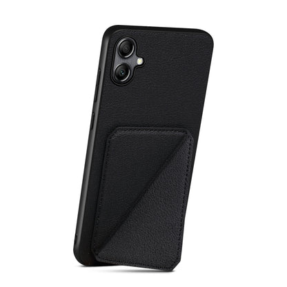 For Samsung Galaxy S23 FE 5G Denior Imitation Calf Leather Back Phone Case with Holder(Black) - Galaxy S23 FE 5G Cases by Denior | Online Shopping South Africa | PMC Jewellery