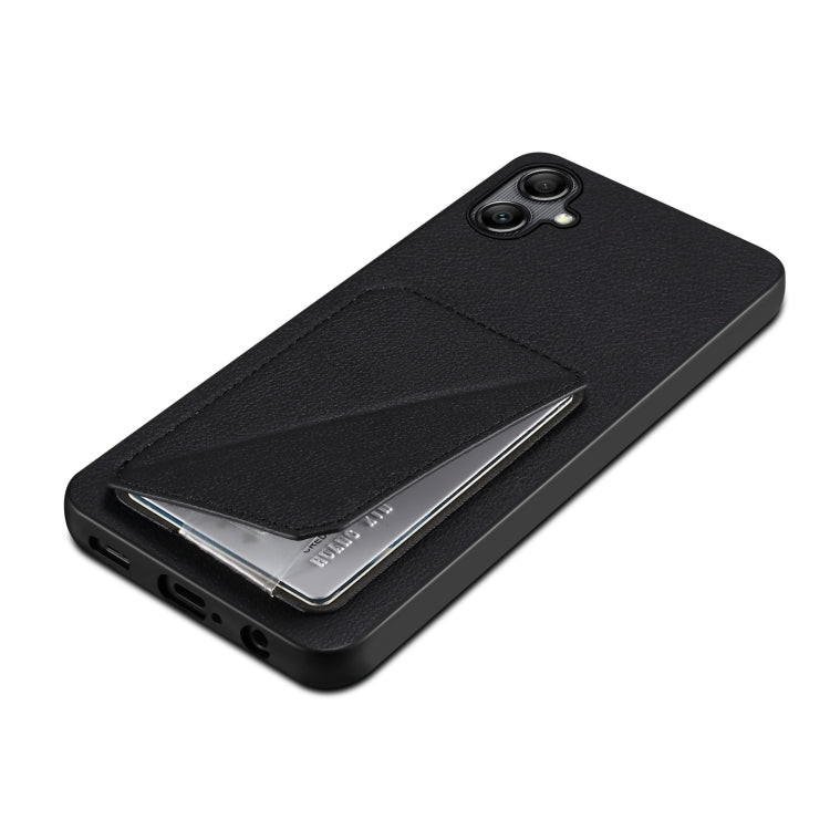 For Samsung Galaxy S23+ 5G Denior Imitation Calf Leather Back Phone Case with Holder(Black) - Galaxy S23+ 5G Cases by Denior | Online Shopping South Africa | PMC Jewellery