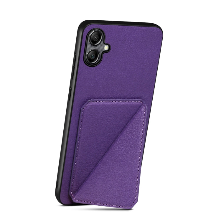 For Samsung Galaxy S23 Ultra 5G Denior Imitation Calf Leather Back Phone Case with Holder(Purple) - Galaxy S23 Ultra 5G Cases by Denior | Online Shopping South Africa | PMC Jewellery