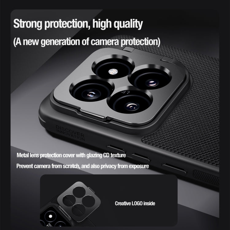 For Xiaomi 14 Pro NILLKIN Textured Prop Lens Protection Holder Nylon Precise Hole Phone Case(Black) - free shipping - PMC TechLife - Order now!