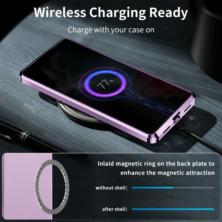 For Samsung Galaxy S24 Ultra 5G MagSafe Magnetic Plain Metal Phone Case(Purple) - Galaxy S24 Ultra 5G Cases by PMC Jewellery | Online Shopping South Africa | PMC Jewellery