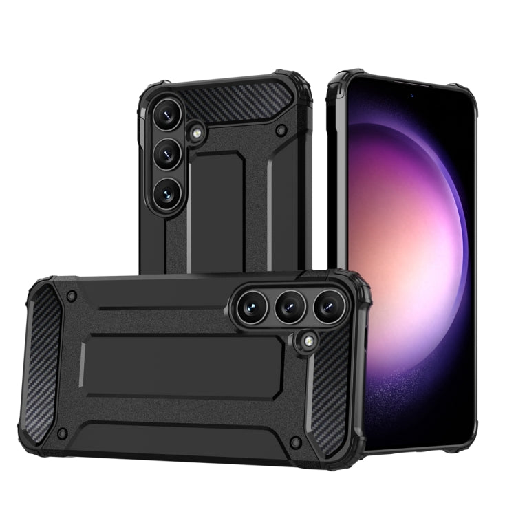 For Samsung Galaxy S24 5G Magic Armor TPU Hybrid PC Phone Case(Black) - free shipping - PMC TechLife - Order now!