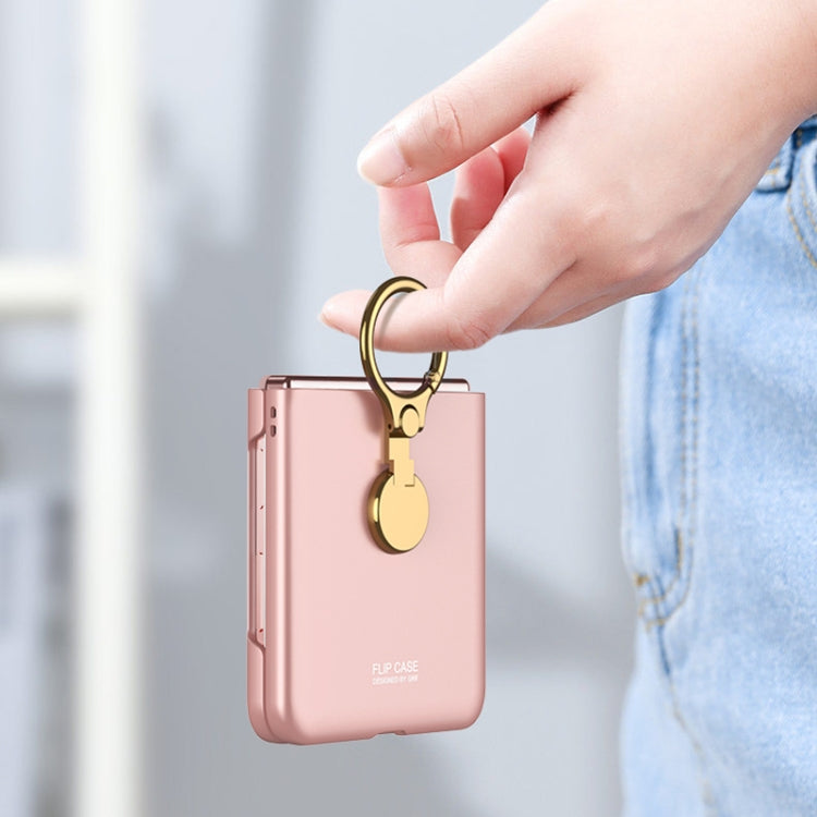 For OPPO Find N3 Flip GKK Ultra-thin Triaxial Ring Holder PC Phone Case(Pink) - OPPO Cases by GKK | Online Shopping South Africa | PMC TechLife | Buy Now Pay Later Mobicred