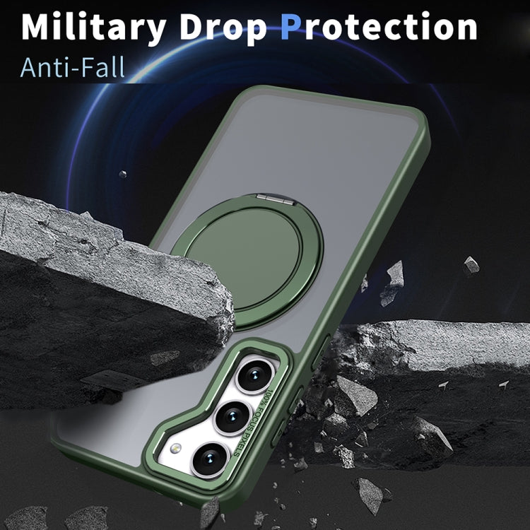 For Samsung Galaxy S23 5G 360-degree Rotating MagSafe Magnetic Holder Phone Case(Green) - Galaxy S23 5G Cases by PMC TechLife | Online Shopping South Africa | PMC TechLife | Buy Now Pay Later Mobicred