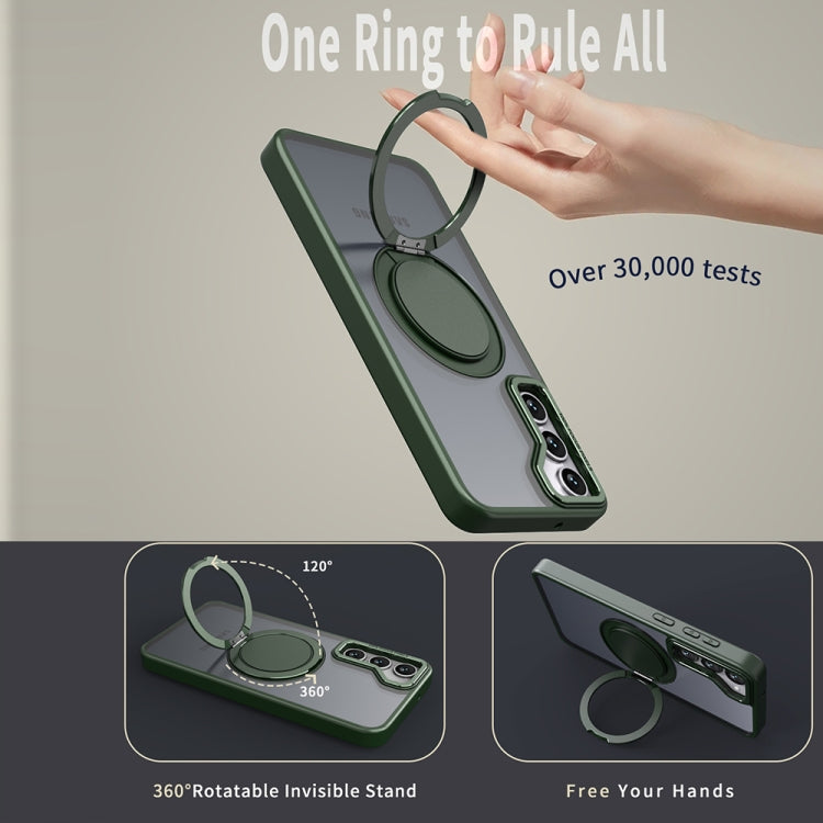 For Samsung Galaxy S23 5G 360-degree Rotating MagSafe Magnetic Holder Phone Case(Green) - Galaxy S23 5G Cases by PMC TechLife | Online Shopping South Africa | PMC TechLife | Buy Now Pay Later Mobicred
