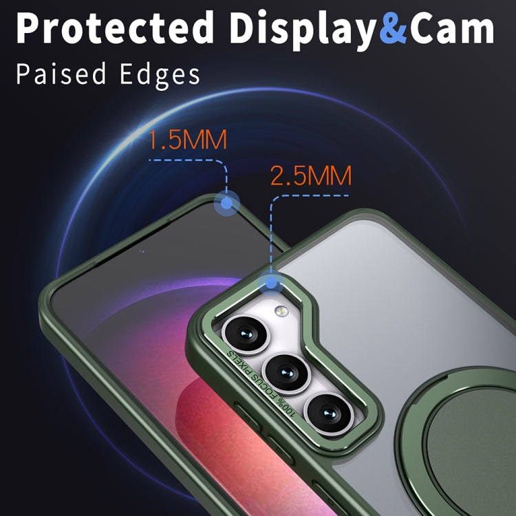For Samsung Galaxy S23 5G 360-degree Rotating MagSafe Magnetic Holder Phone Case(Green) - Galaxy S23 5G Cases by PMC TechLife | Online Shopping South Africa | PMC TechLife | Buy Now Pay Later Mobicred