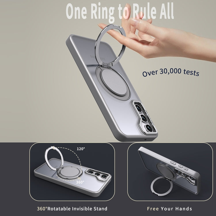 For Samsung Galaxy S23 5G 360-degree Rotating MagSafe Magnetic Holder Phone Case(Titanium Grey) - Galaxy S23 5G Cases by PMC TechLife | Online Shopping South Africa | PMC TechLife