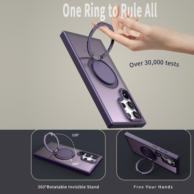 For Samsung Galaxy S23 Ultra 5G 360-degree Rotating MagSafe Magnetic Holder Phone Case(Purple) - Galaxy S23 Ultra 5G Cases by PMC Jewellery | Online Shopping South Africa | PMC Jewellery