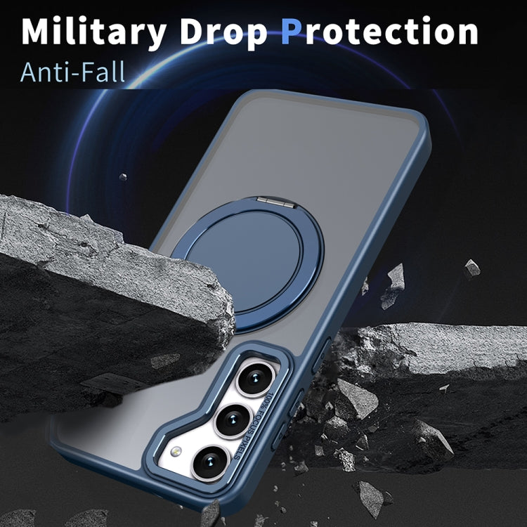 For Samsung Galaxy S24+ 5G 360-degree Rotating MagSafe Magnetic Holder Phone Case(Navy Blue) - Galaxy S24+ 5G Cases by PMC TechLife | Online Shopping South Africa | PMC TechLife