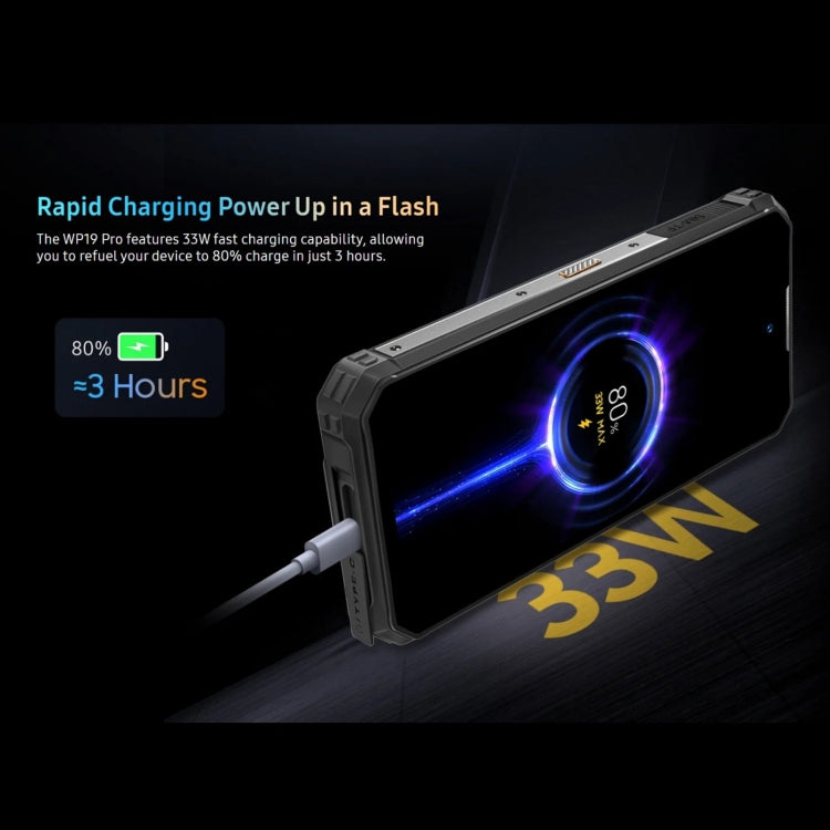 Oukitel WP19 Pro, 8GB+256GB, 6.8 inch MediaTek Helio G99 Octa-core, NFC, Network: 4G(Black) - free shipping - PMC TechLife - Order now!