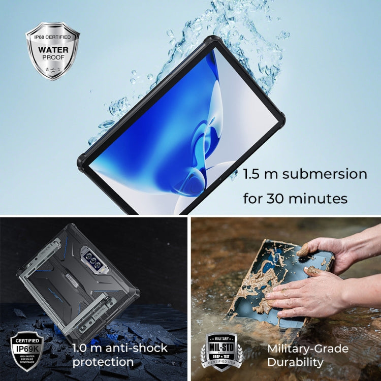 OUKITEL RT7 TITAN 4G Network IP68/IP69K Rugged Tablet, 8GB+256GB, 10.1 inch Android 13 MediaTek MT8788 Octa Core Support Dual SIM, EU Plug(Black) - free shipping - PMC TechLife - Order now!