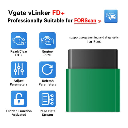 VLINKER FD + V2.2 Bluetooth 4.0 Car OBD Fault Diagnosis Detector - Code Readers & Scan Tools by PMC Jewellery | Online Shopping South Africa | PMC Jewellery