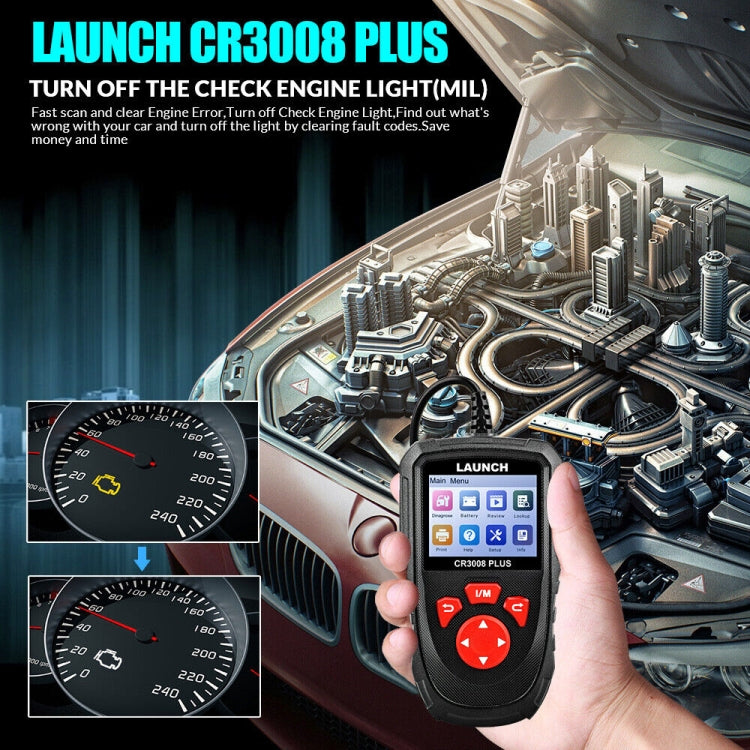 LAUNCH CR3008Plus Car Engine Fault Diagnosis Tool - Code Readers & Scan Tools by PMC Jewellery | Online Shopping South Africa | PMC Jewellery