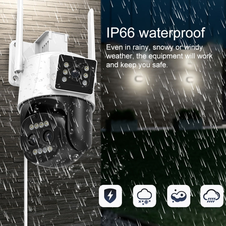 QX103 Humanoid Recognition AI Alarm WiFi Dome Triple IP Camera(US Plug) - free shipping - PMC TechLife - Order now!