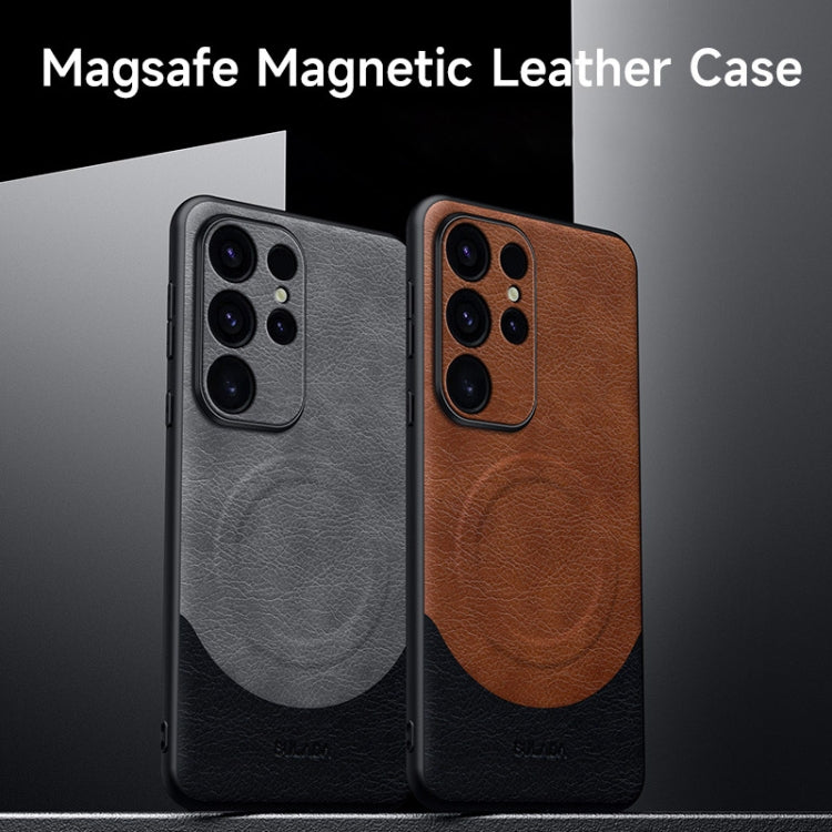For Samsung Galaxy S24+ 5G SULADA Stitching Leather MagSafe Magnetic Phone Case(Green) - Galaxy S24+ 5G Cases by SULADA | Online Shopping South Africa | PMC TechLife | Buy Now Pay Later Mobicred