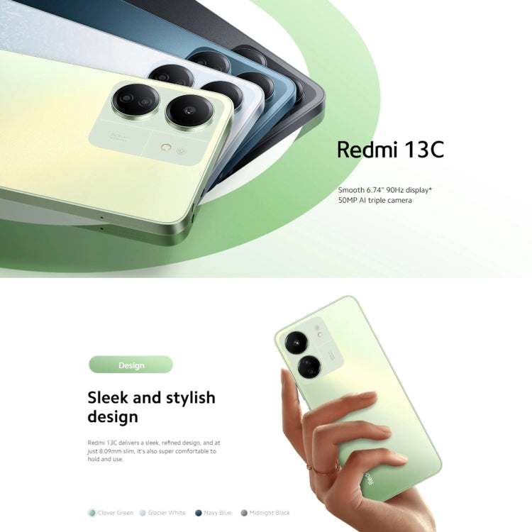 Xiaomi Redmi 13C 5G, 4GB+128GB,  6.74 inch MIUI 14 MediaTek Dimensity 6100+ Octa Core 2.2GHz, NFC, Network: 5G, Not Support Google Play(Startrail Silver) - free shipping - PMC TechLife - Order now!