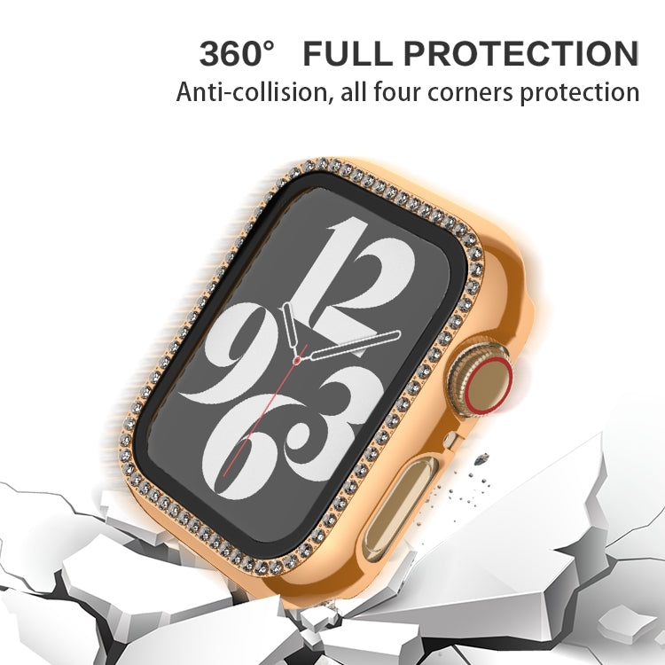 For Apple Watch Series 3 / 2 / 1 38mm Plating Row Diamond PC Watch Case with Film(Black) - free shipping - PMC TechLife - Order now!