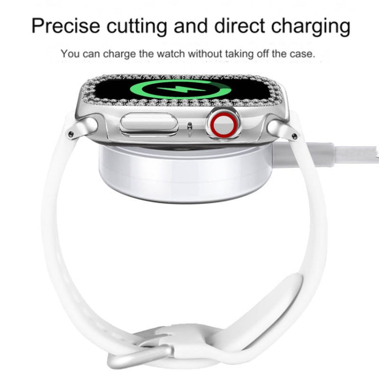 For Apple Watch Series 6 / 5 / 4 / SE 40mm Plating Dual-Row Diamond Hollow PC Watch Case(Black) - free shipping - PMC TechLife - Order now!