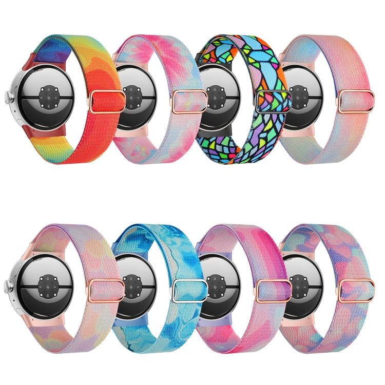 For Google Pixel Watch 2 / Pixel Watch Painted Colorful Nylon Watch Band(Purple Blue) - free shipping - PMC TechLife - Order now!