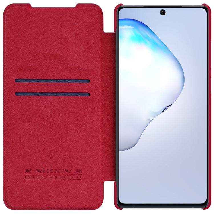 For Samsung Galaxy Note 20 NILLKIN QIN Series Crazy Horse Texture Horizontal Flip Leather Case with Card Slot(Red) - Galaxy Note20 Cases by NILLKIN | Online Shopping South Africa | PMC Jewellery